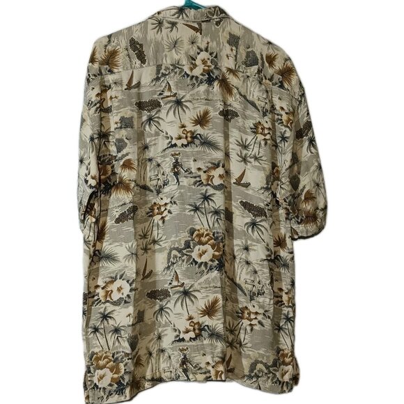 Tommy Bahama Hawaiian Silk Shirt Mens L  Island Native - Picture 3 of 6
